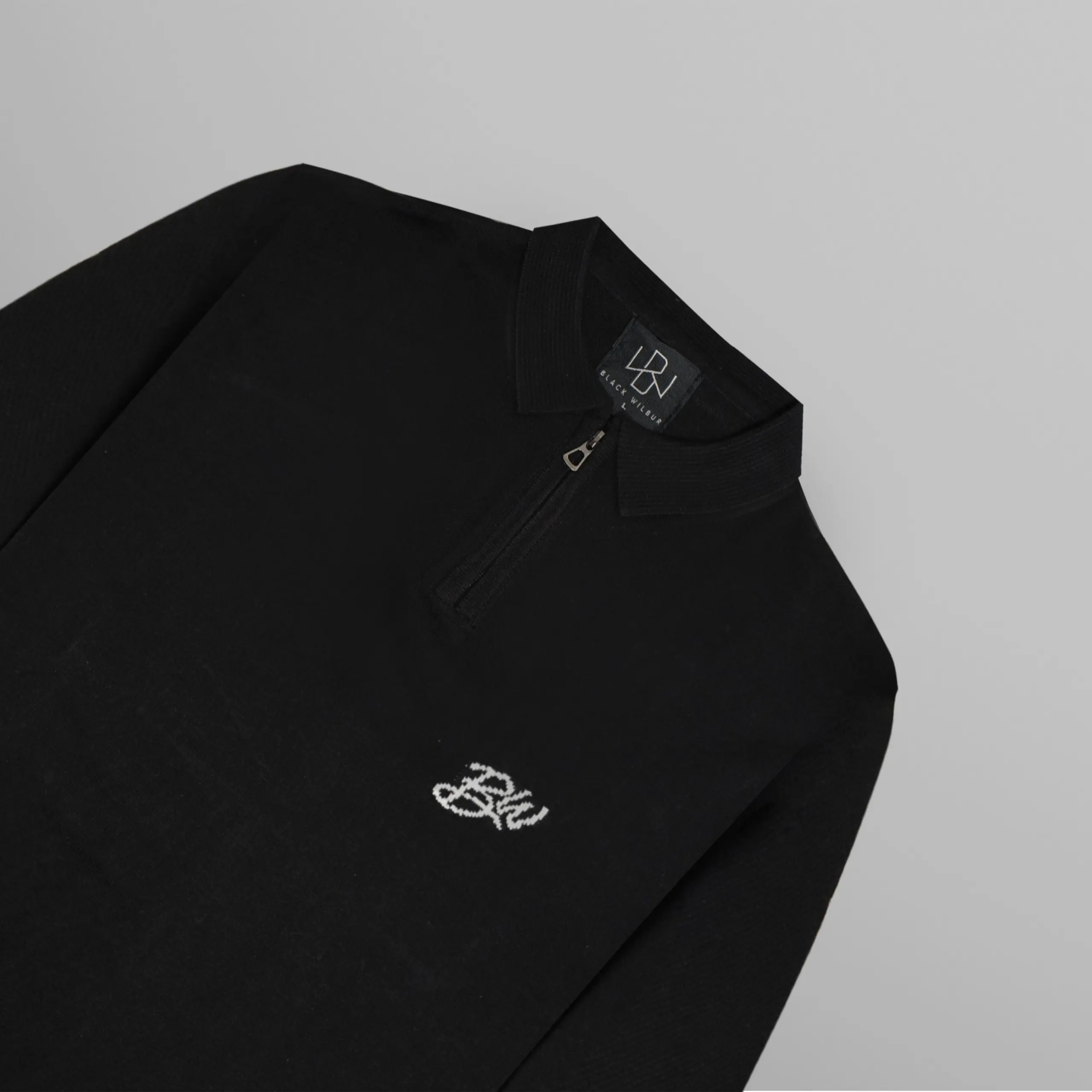 Zip-up full sleeves knitted polo - Image 6