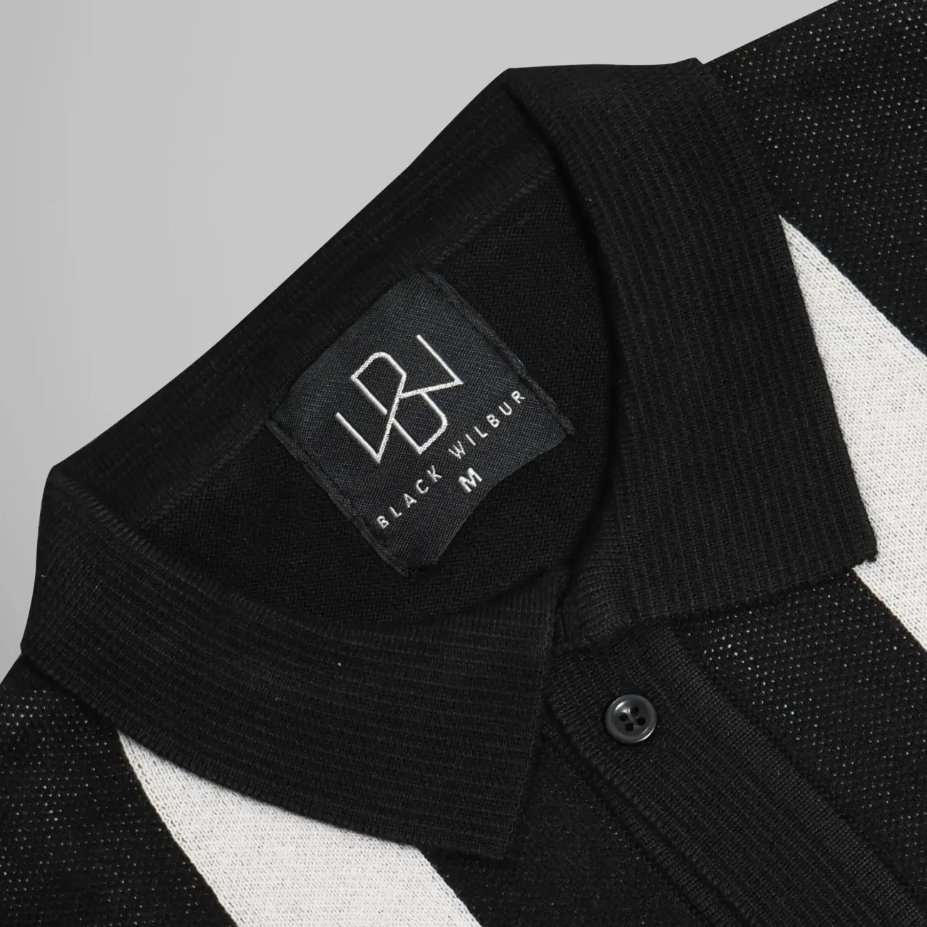 Basic Contrast Bar-Knitted Shirt - Image 4