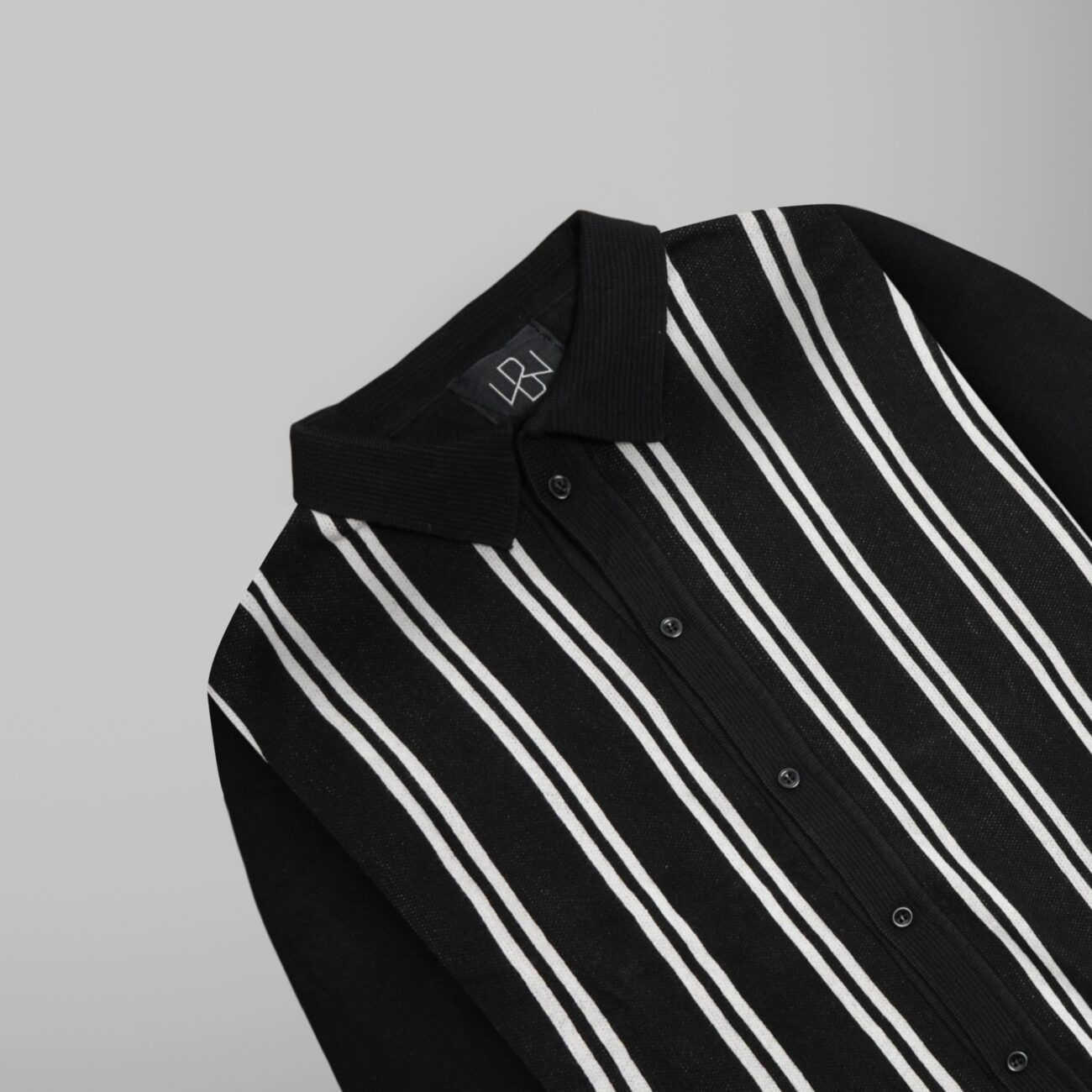 BW Contrast Bar Knitted Shirt - Image 4