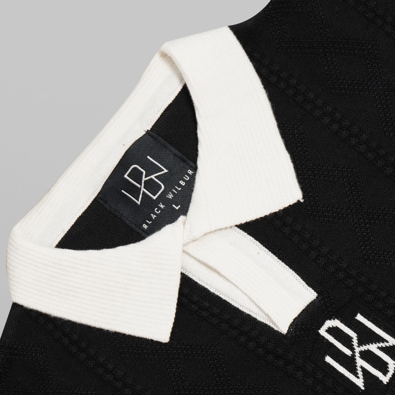 Contrast Rib Knit Polo - Image 2