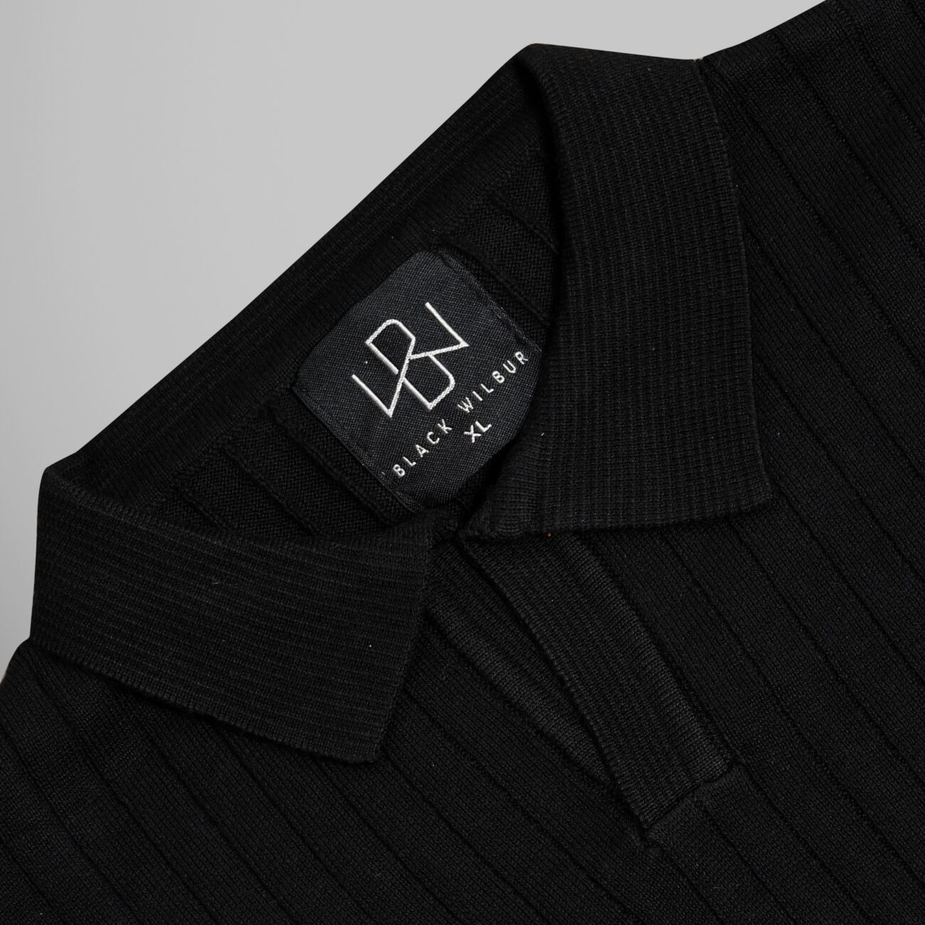 Bar Knitted Full Sleeves Polo - Image 5