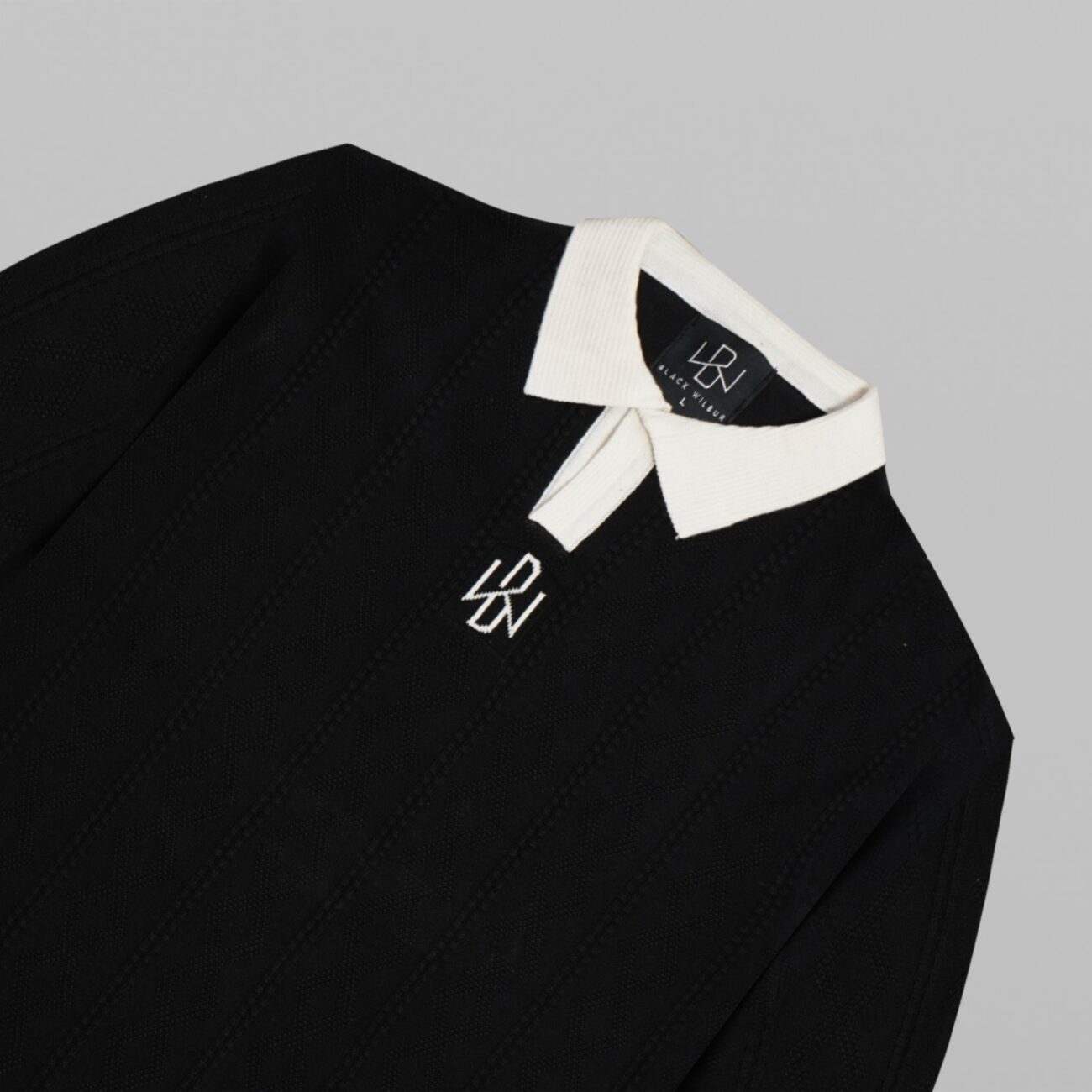 Contrast Rib Knit Polo - Image 6