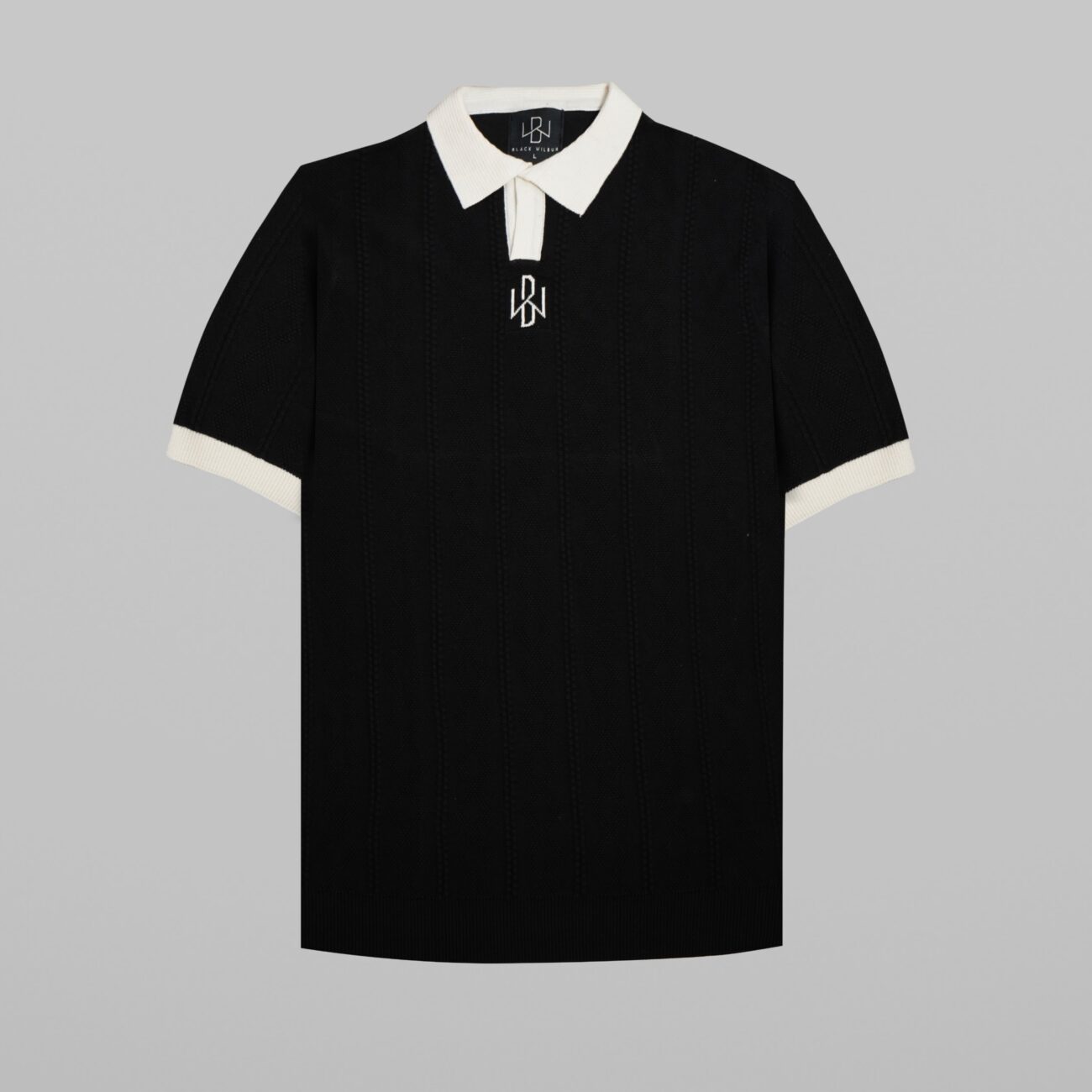 Contrast Rib Knit Polo - Image 5