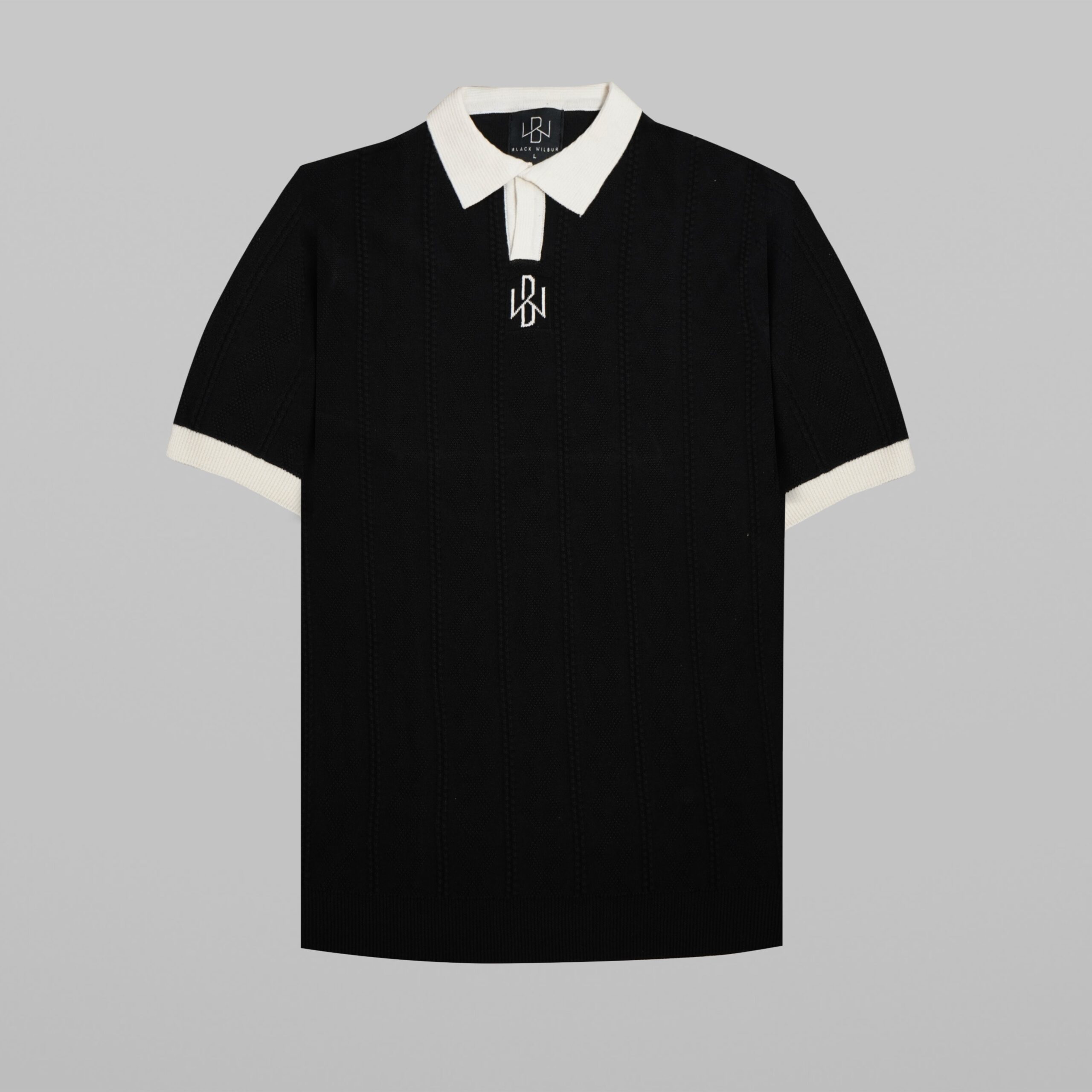 Contrast Rib Knit Polo - Image 5