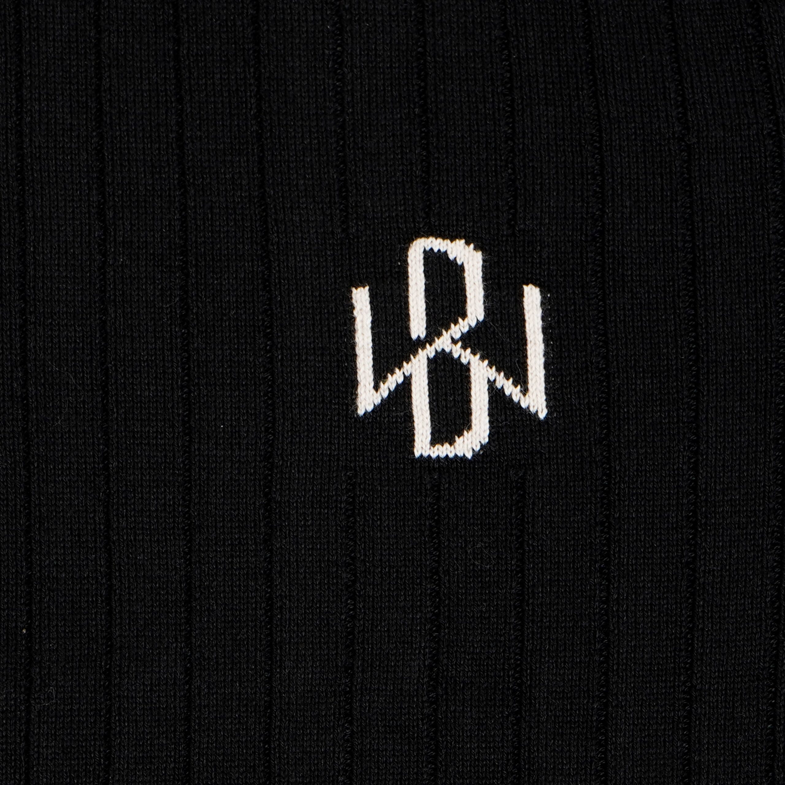Bar Knitted Full Sleeves Polo - Image 4