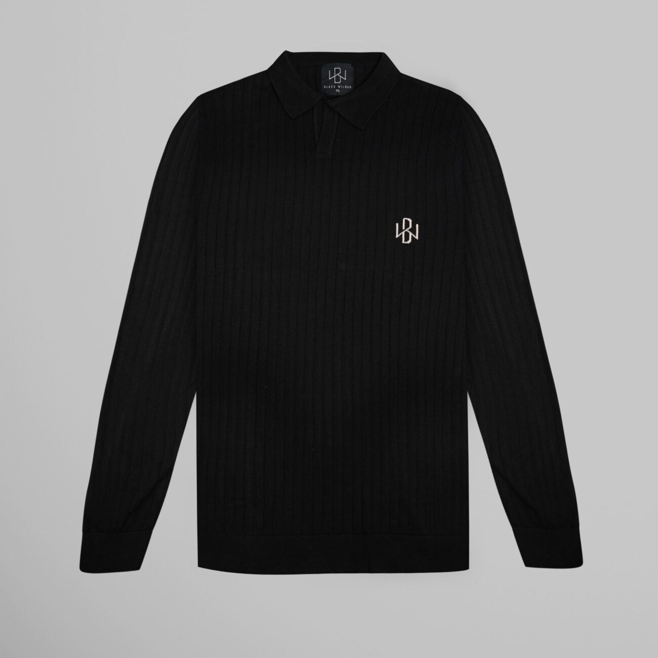 Bar Knitted Full Sleeves Polo - Image 6