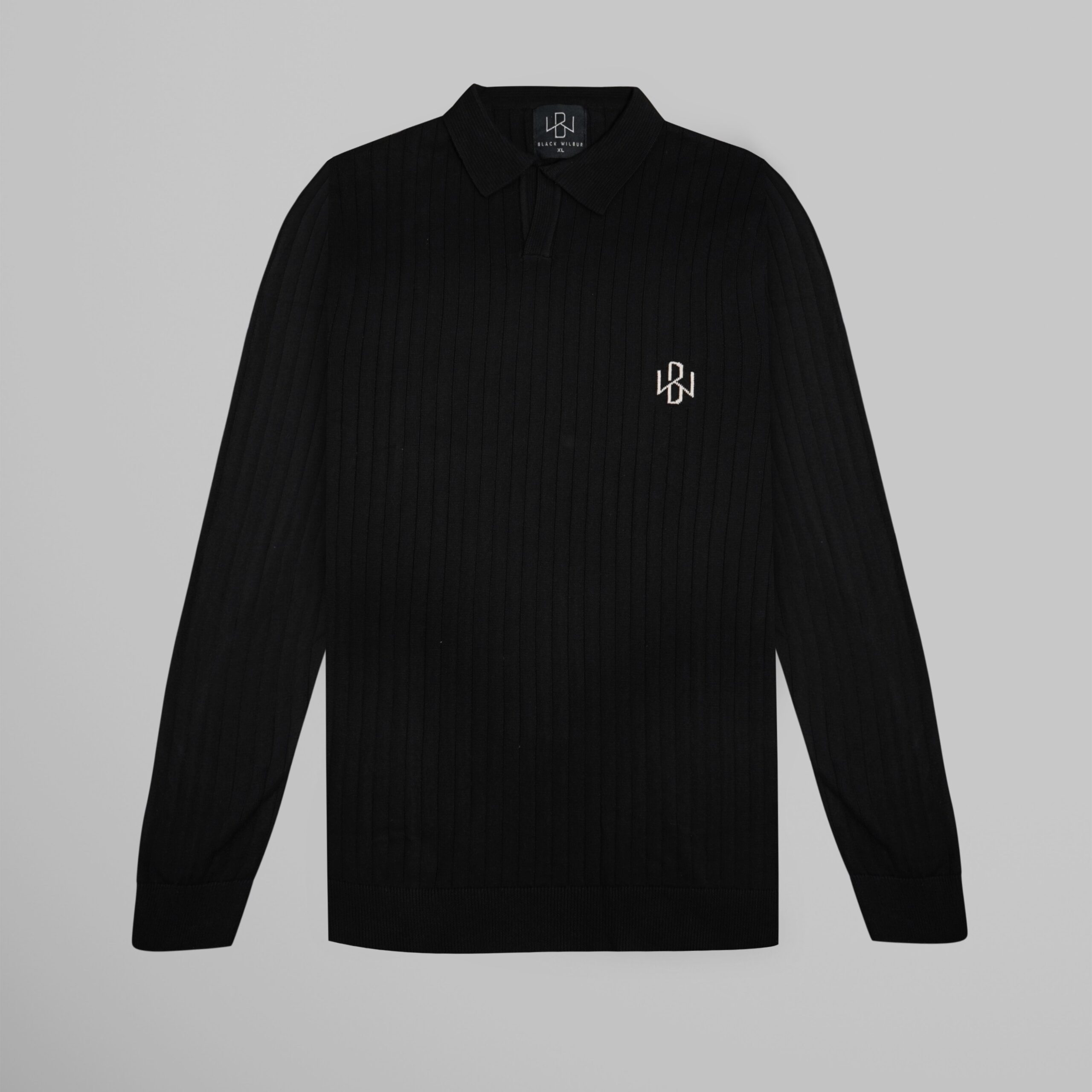 Bar Knitted Full Sleeves Polo - Image 6