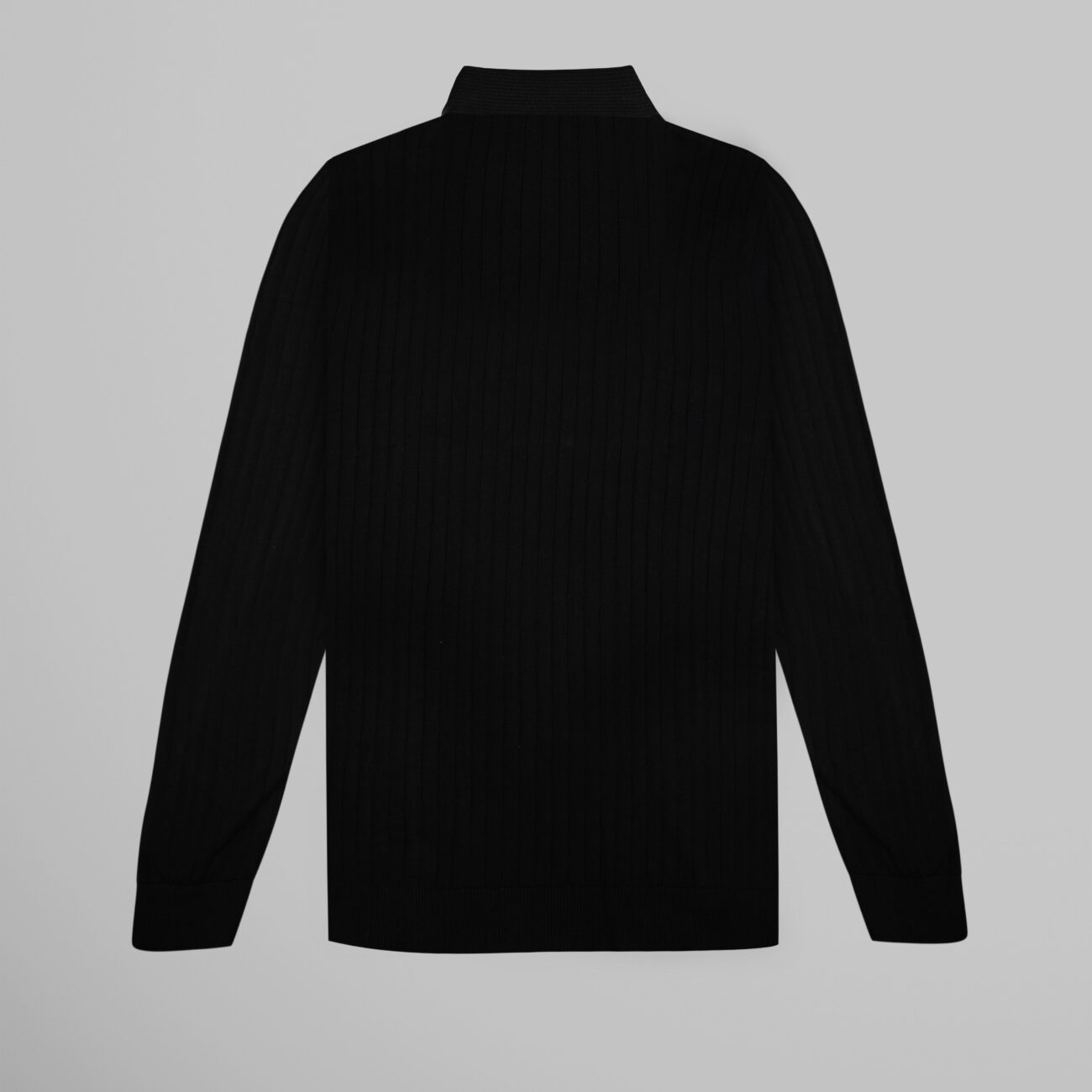 Bar Knitted Full Sleeves Polo - Image 2