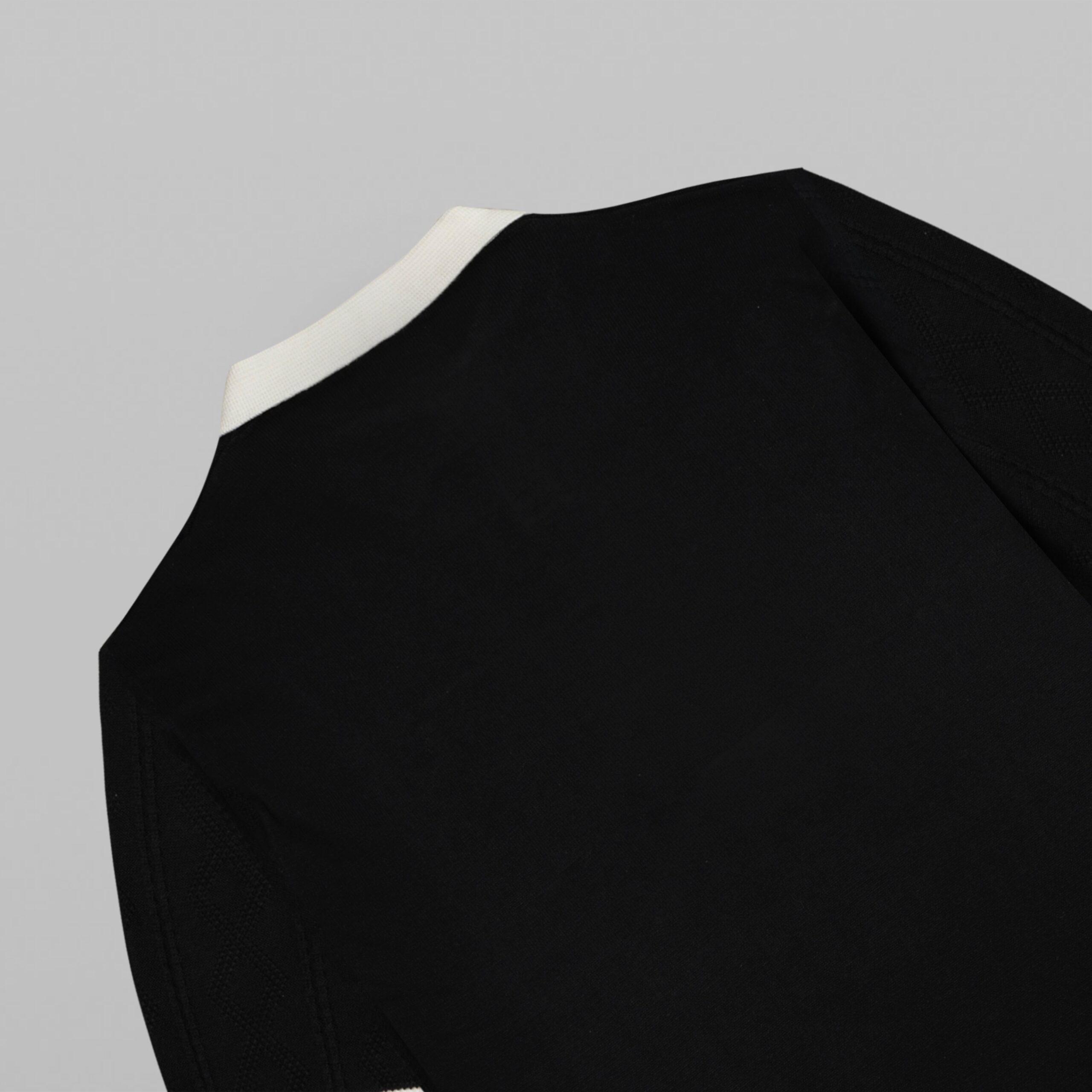 Contrast Rib Knit Polo - Image 3