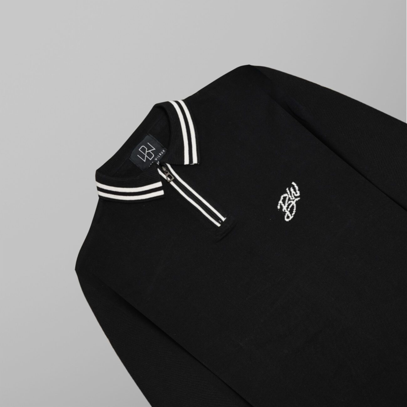 Zip-up Dual Tone Full Sleeves Knitted