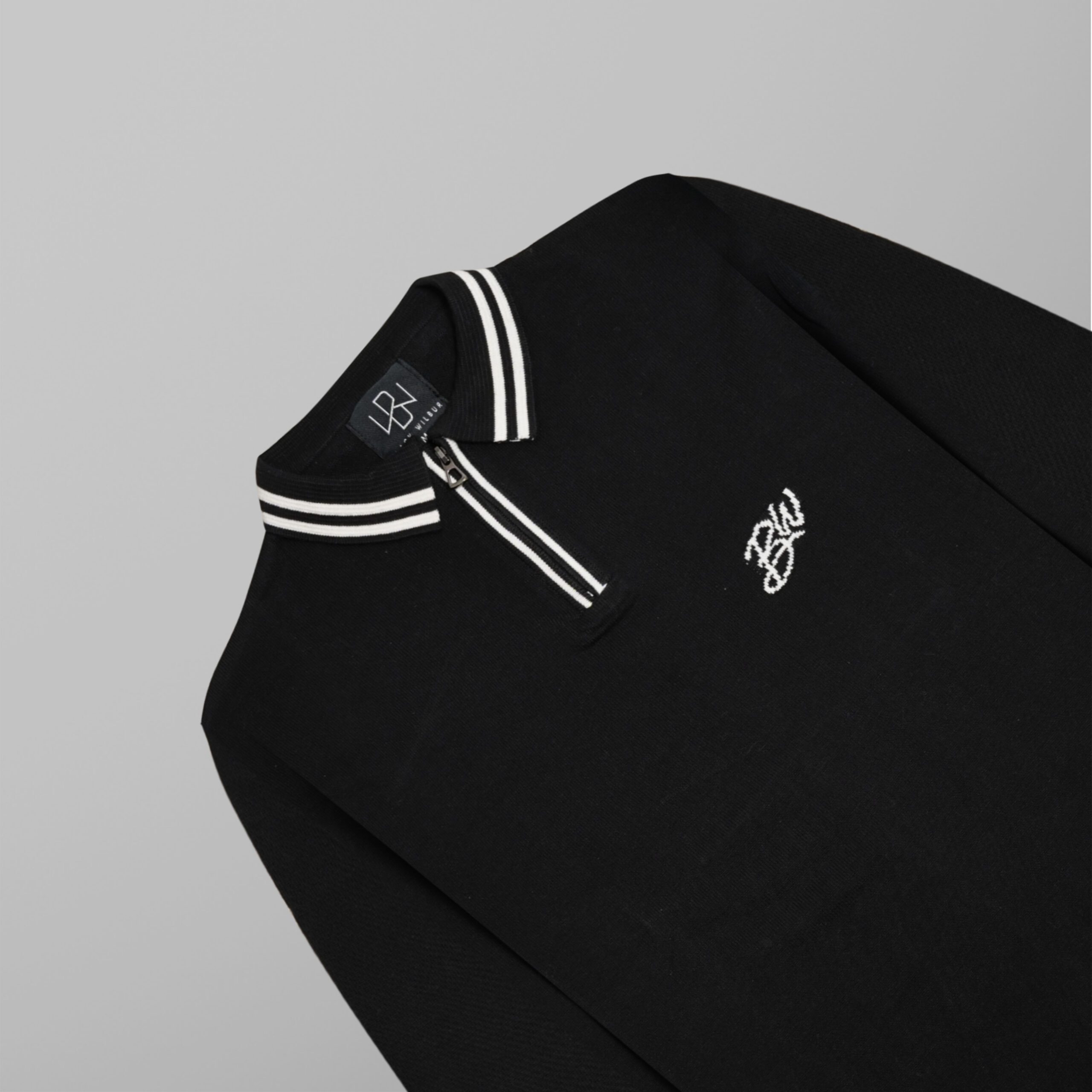 Zip-up Dual Tone Full Sleeves Knitted