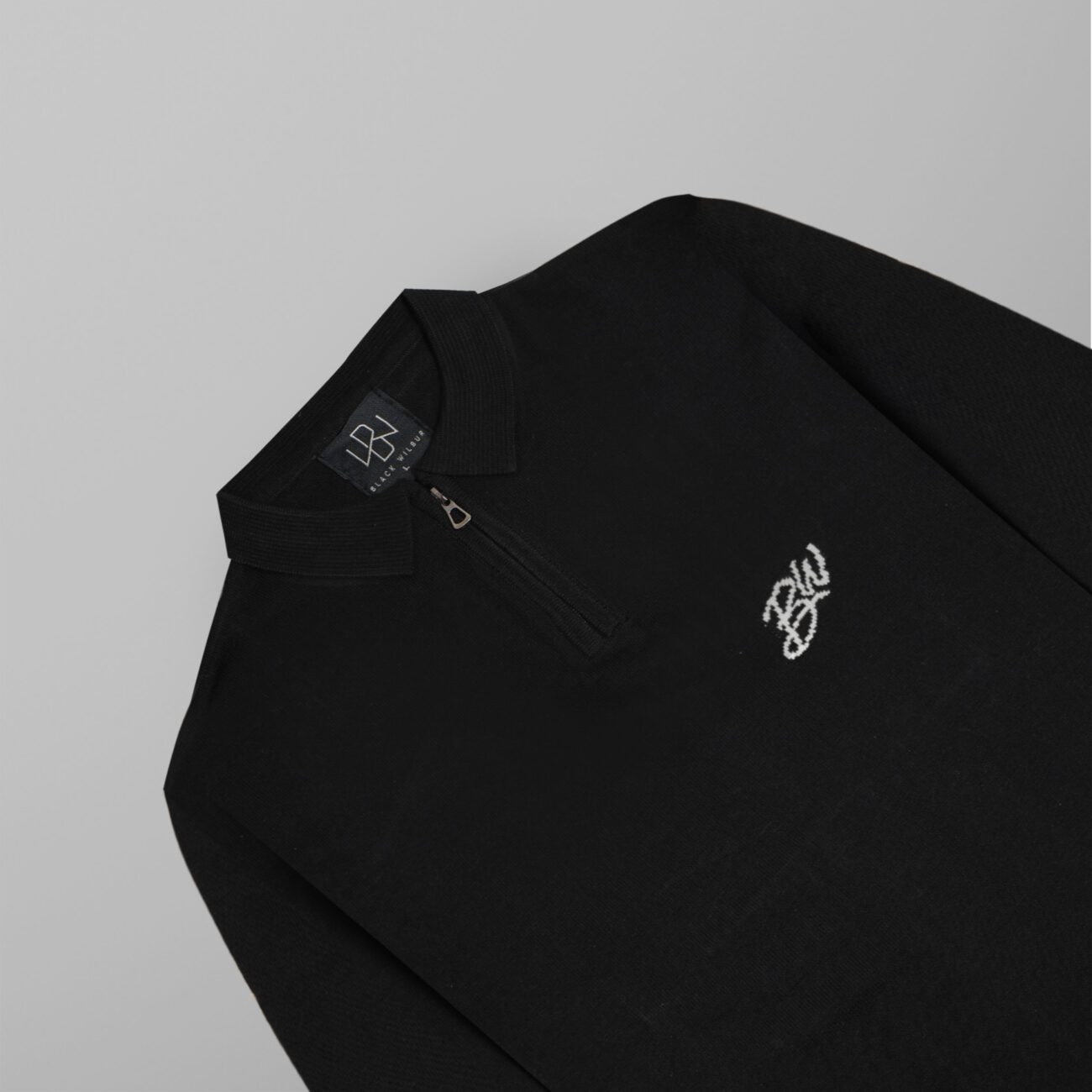 Zip-up Full Sleeves Knitted Polo