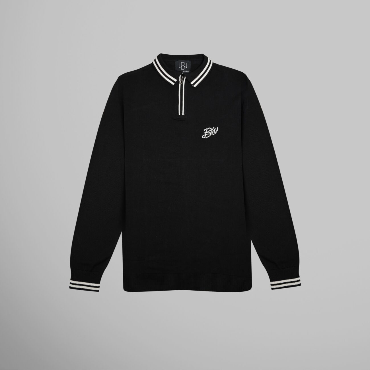 Zip-up Dual Tone Full Sleeves Knitted - Image 4