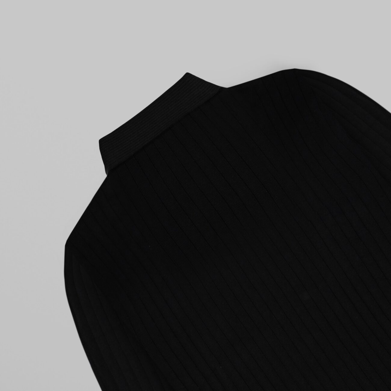 Bar Knitted Full Sleeves Polo - Image 3
